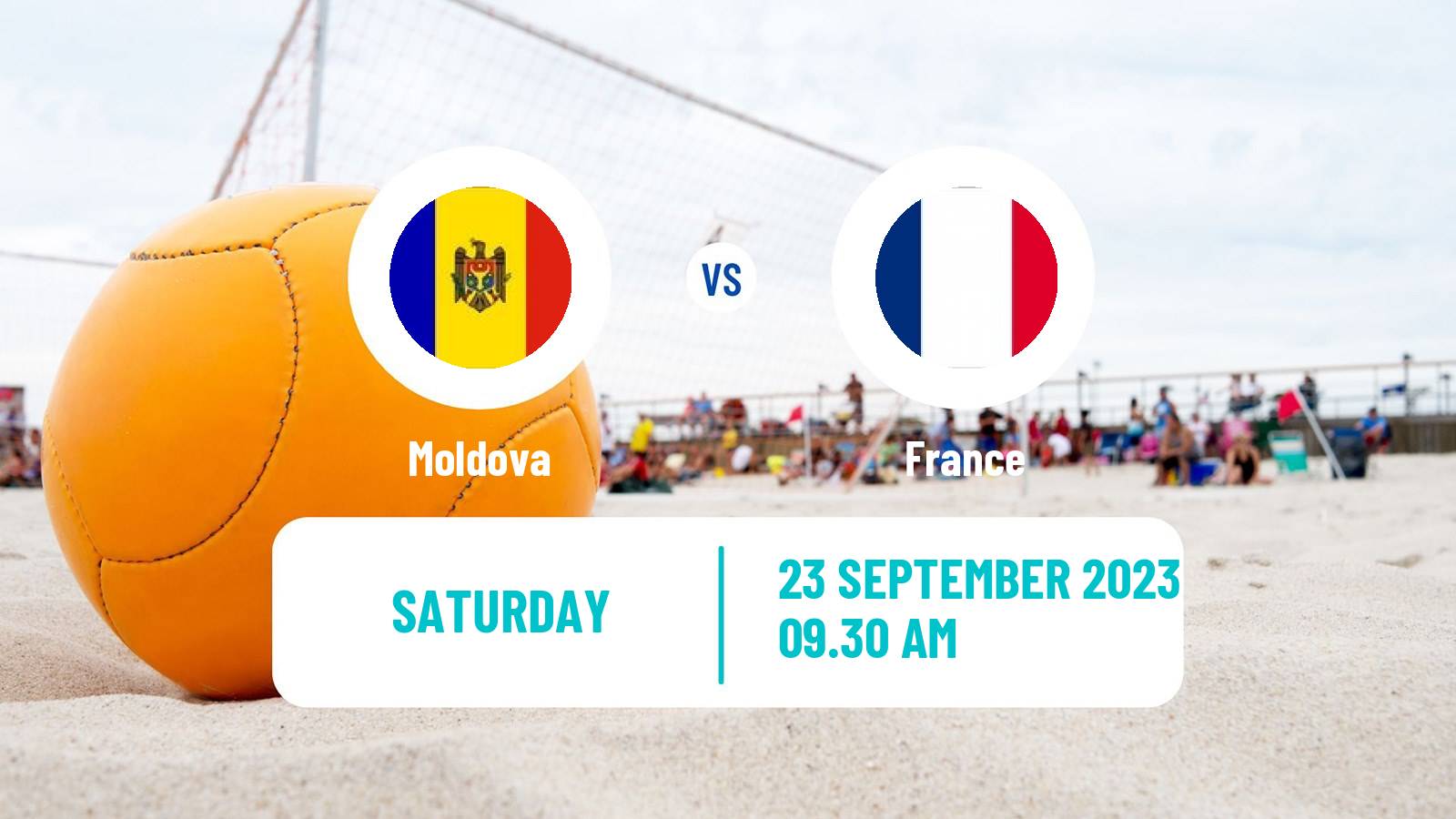 Beach soccer EBSL Superfinal Moldova - France