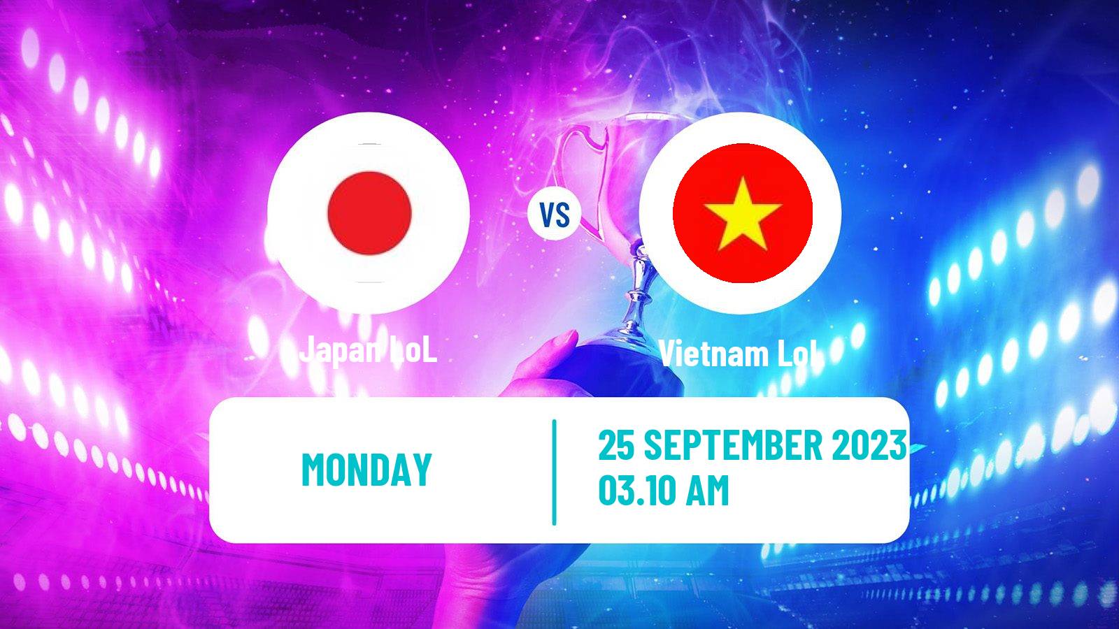 Esports League Of Legends Asian Games Japan - Vietnam
