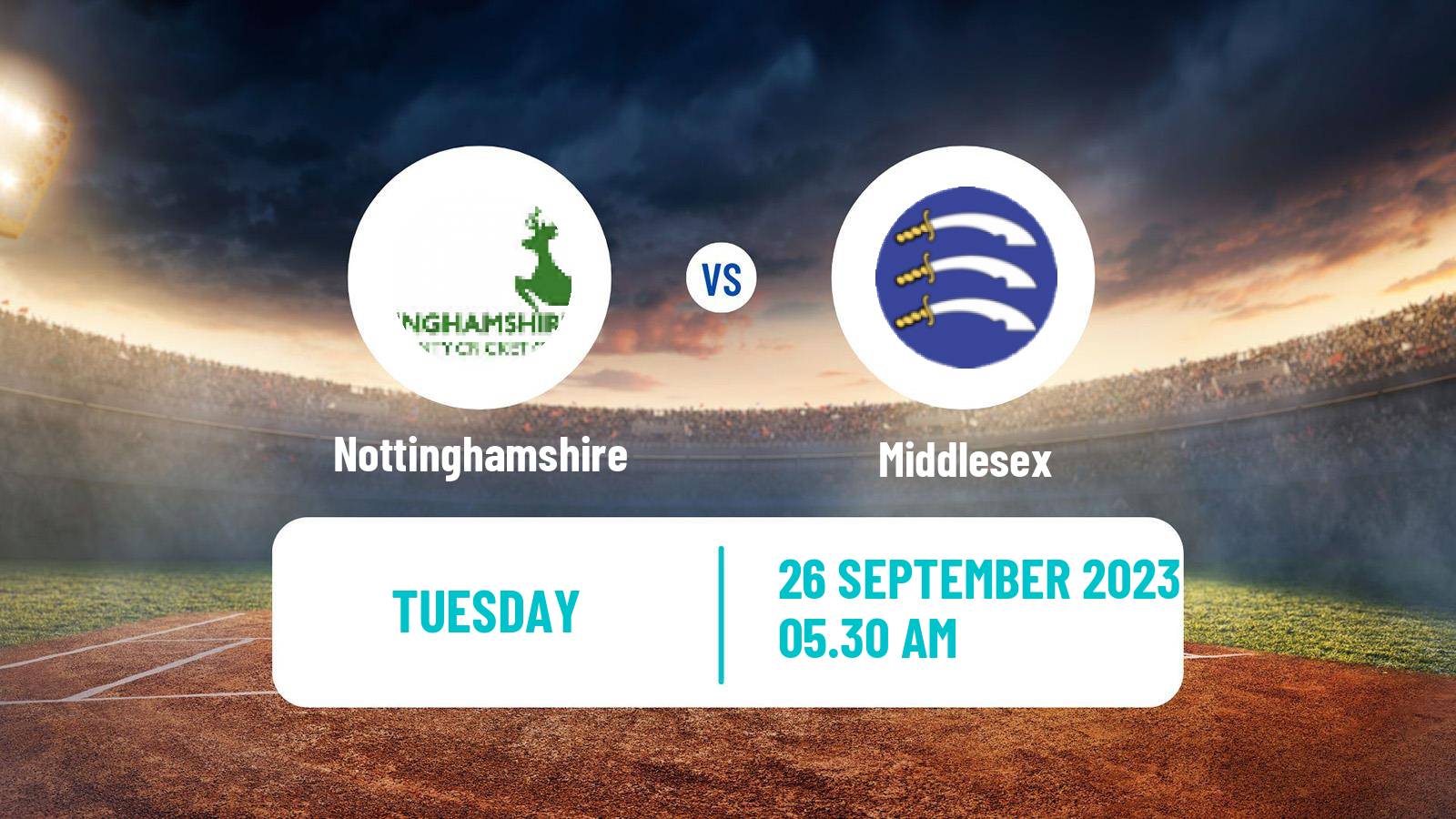 Cricket County Championship One Cricket Nottinghamshire - Middlesex