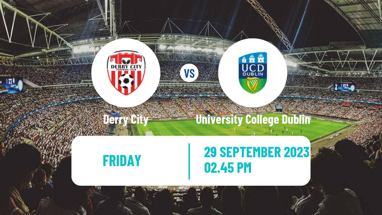Soccer Irish Premier Division Derry City - University College Dublin