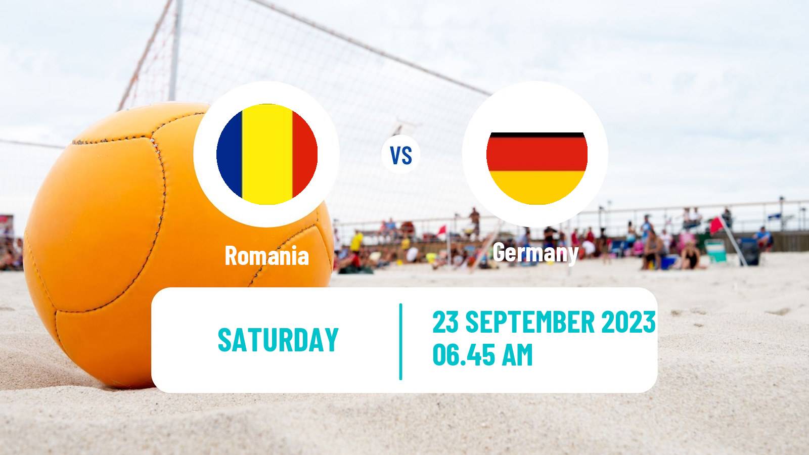 Beach soccer EBSL Superfinal Romania - Germany