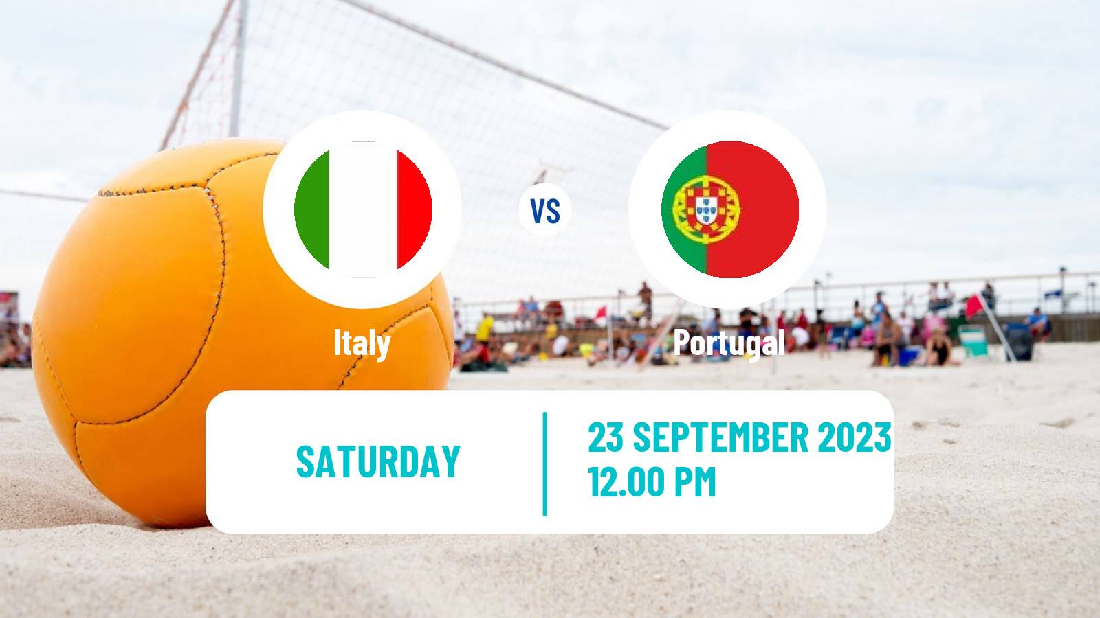 Beach soccer EBSL Superfinal Italy - Portugal