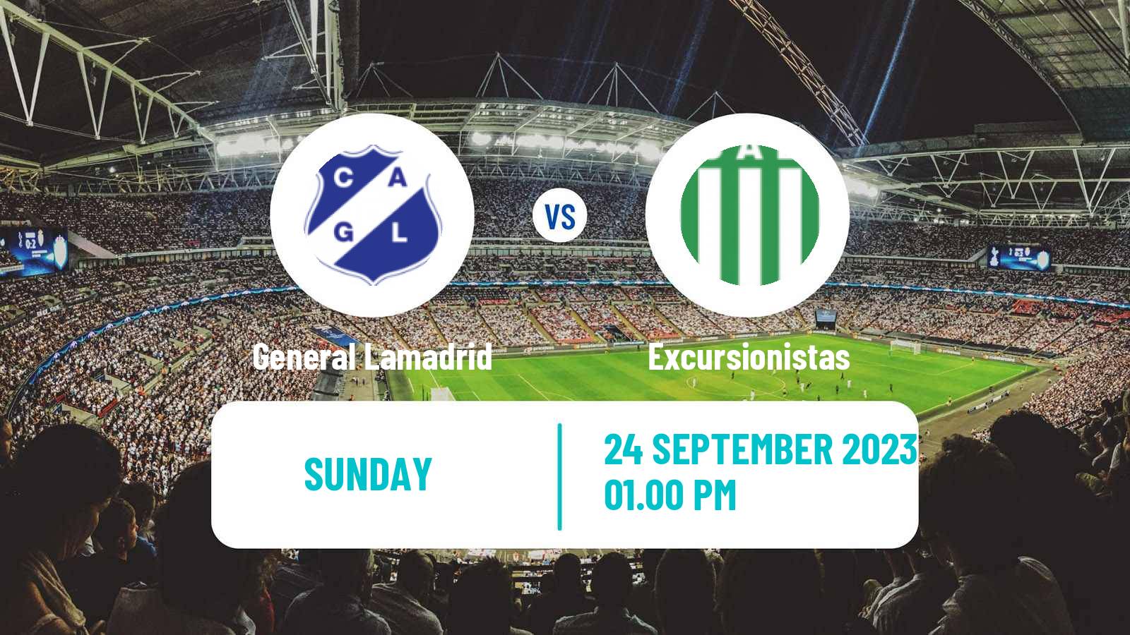 Soccer Argentinian Primera C General Lamadrid - Excursionistas