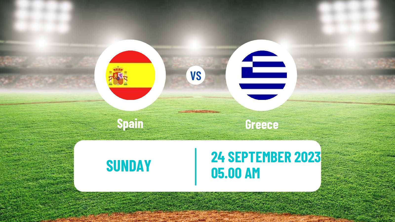 Baseball European Championship Baseball Spain - Greece