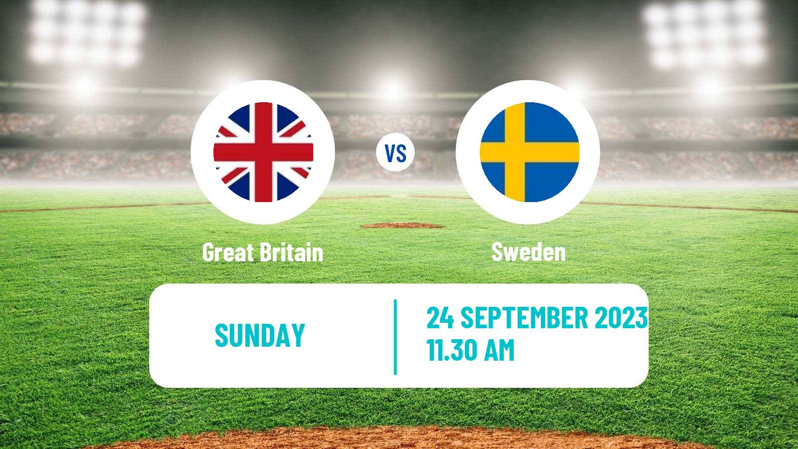 Baseball European Championship Baseball Great Britain - Sweden