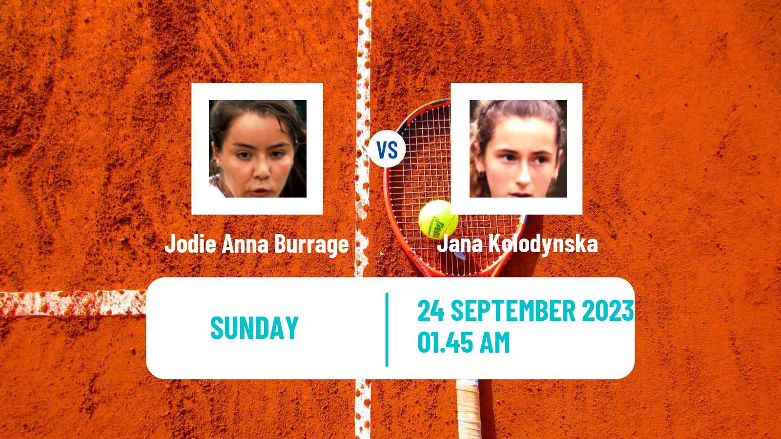 Tennis WTA Ningbo Jodie Anna Burrage - Jana Kolodynska