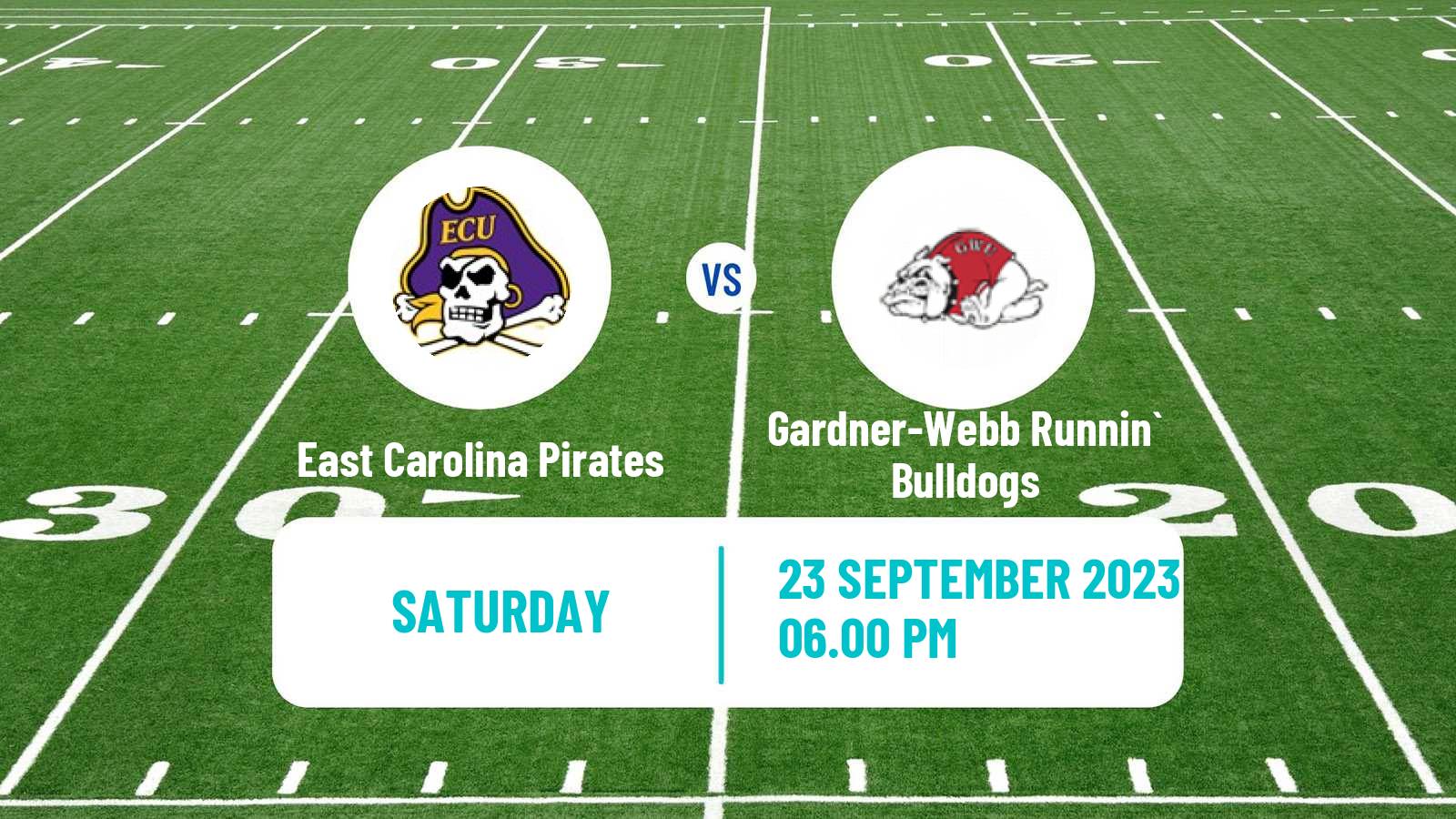 American football NCAA College Football East Carolina Pirates - Gardner-Webb Runnin` Bulldogs