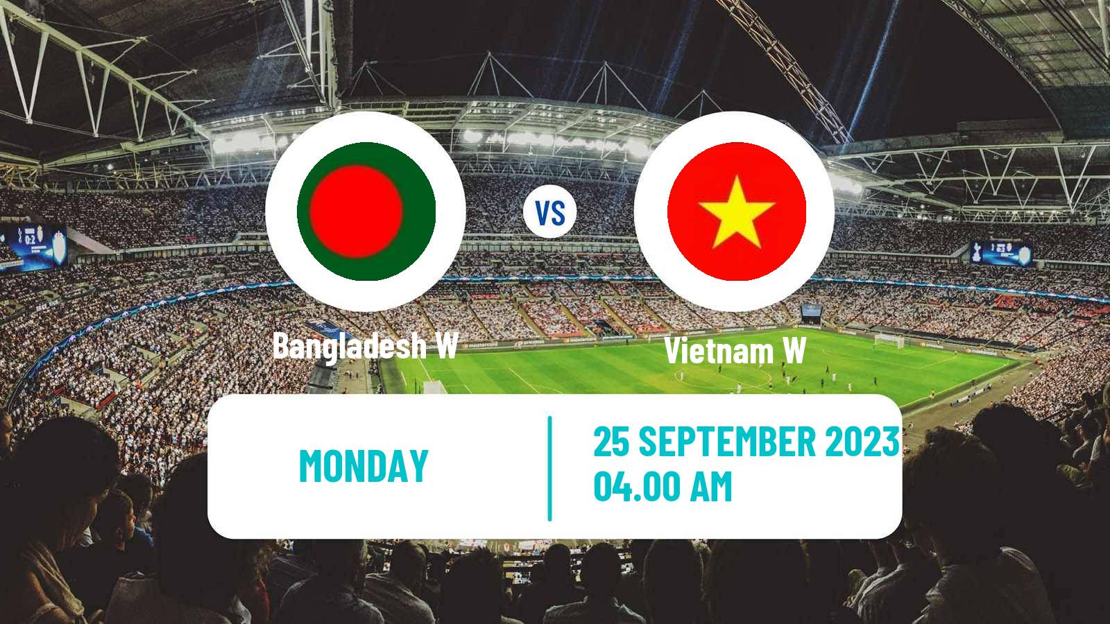 Soccer Asian Games Football Women Bangladesh W - Vietnam W