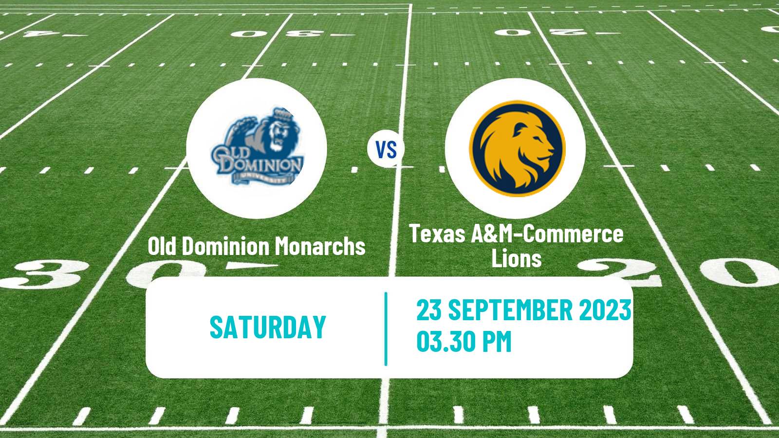 American football NCAA College Football Old Dominion Monarchs - Texas A&M–Commerce Lions
