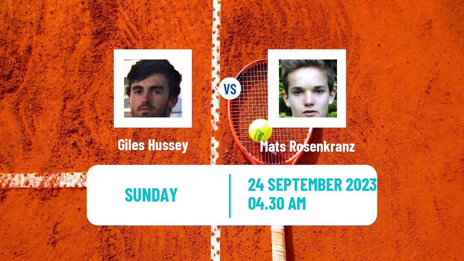 Tennis ITF M15 Danderyd Men Giles Hussey - Mats Rosenkranz