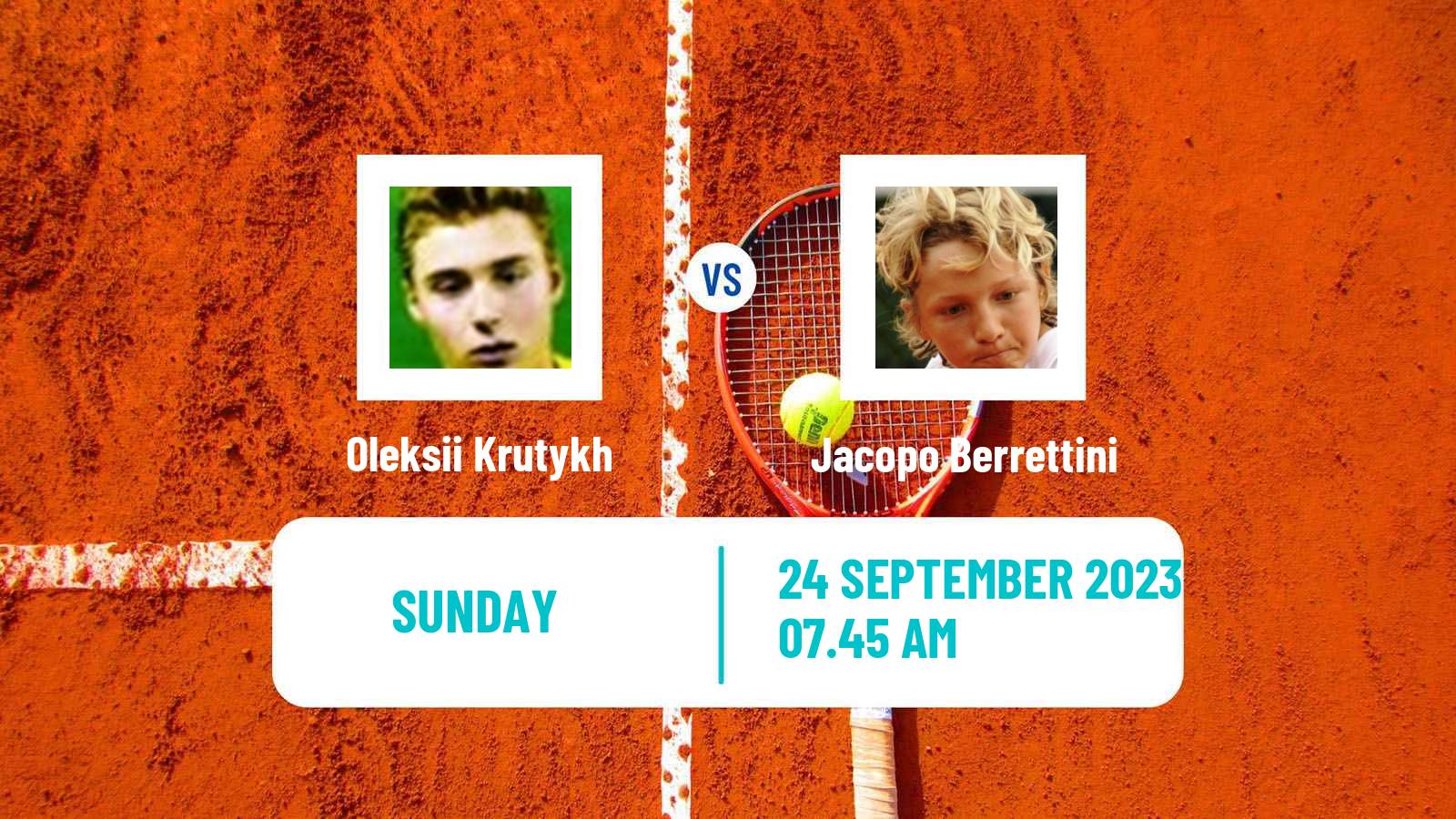 Tennis Braga Challenger Men 2023 Oleksii Krutykh - Jacopo Berrettini