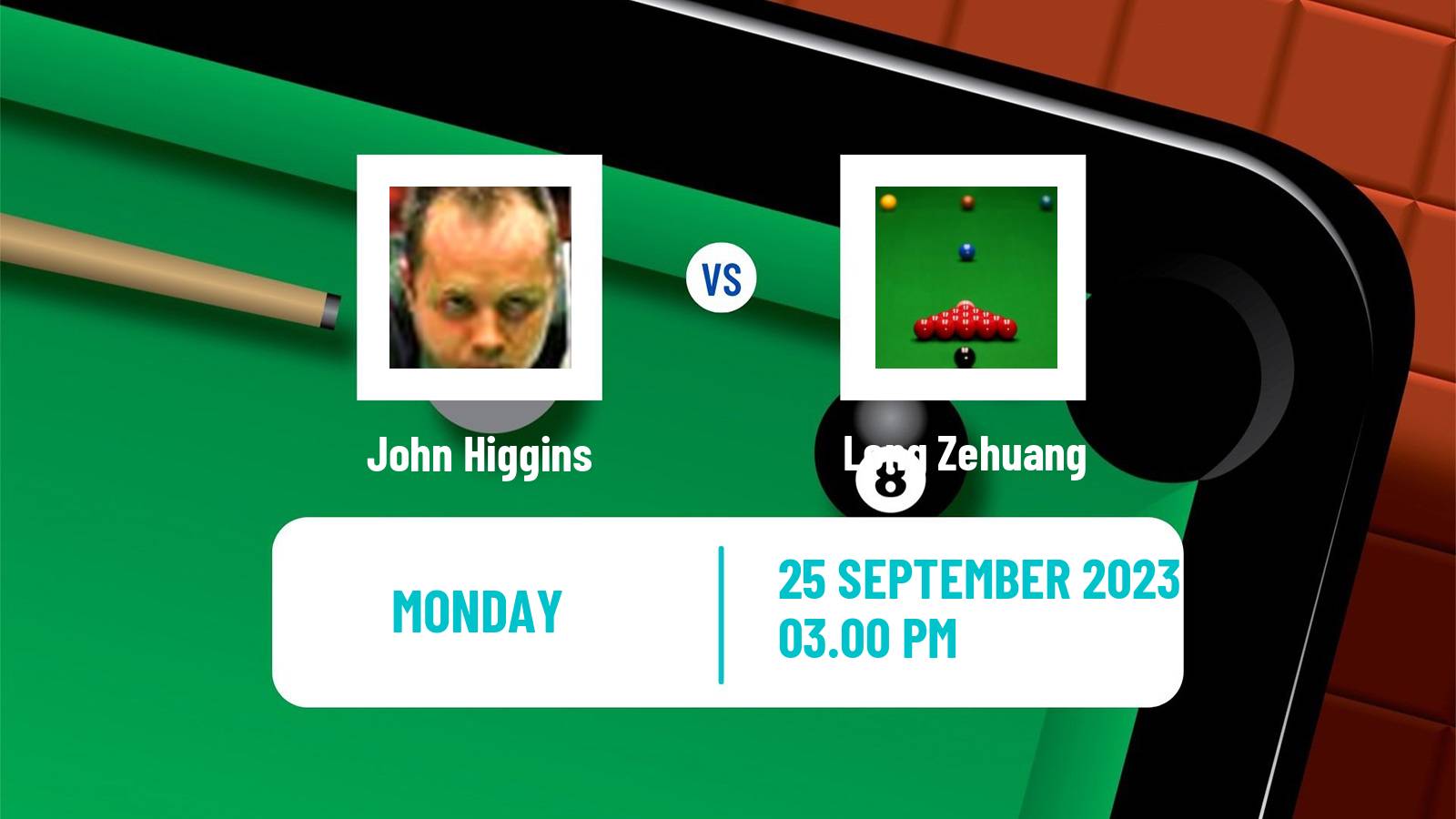 Snooker British Open John Higgins - Long Zehuang