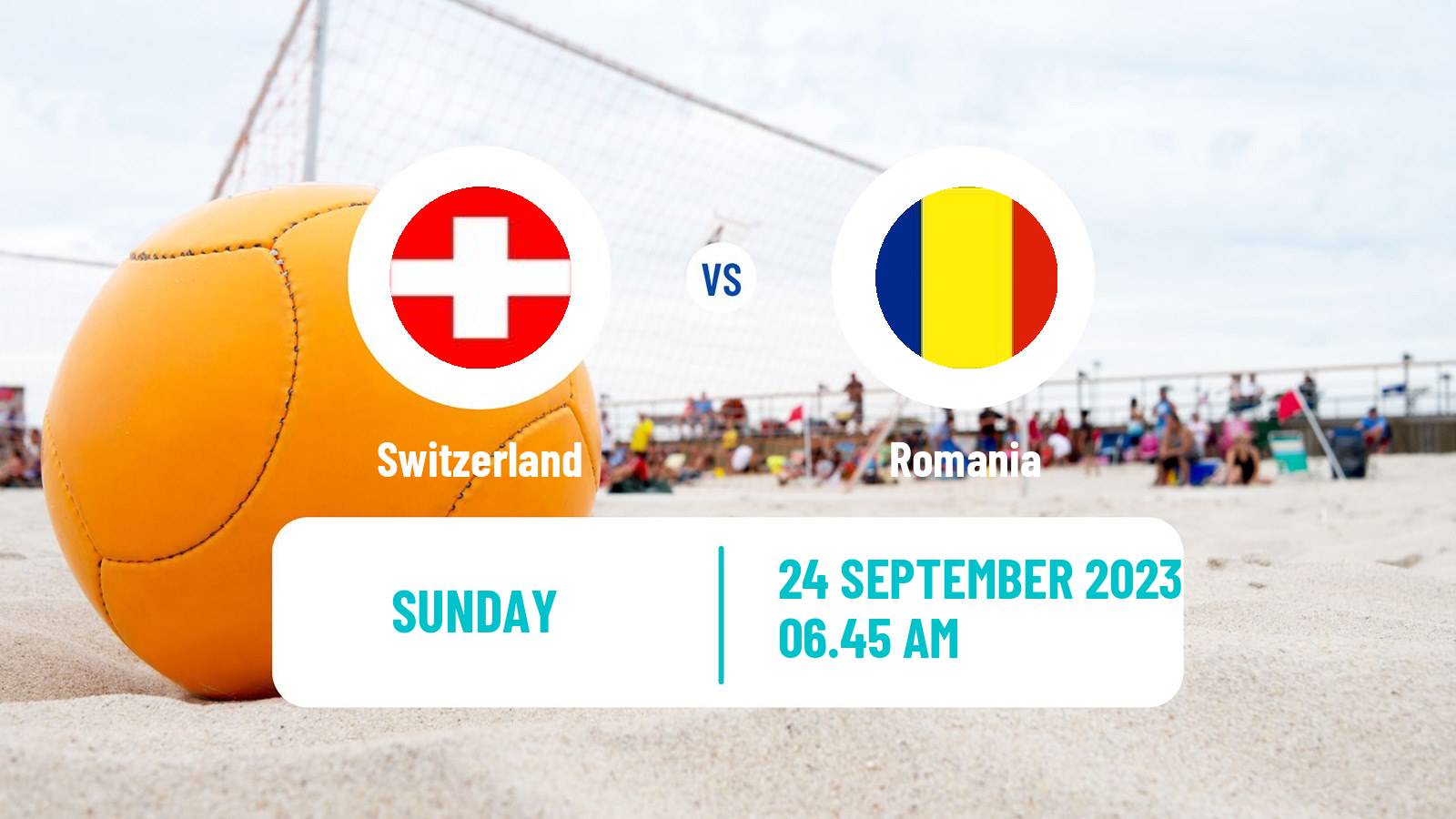 Beach soccer EBSL Superfinal Switzerland - Romania