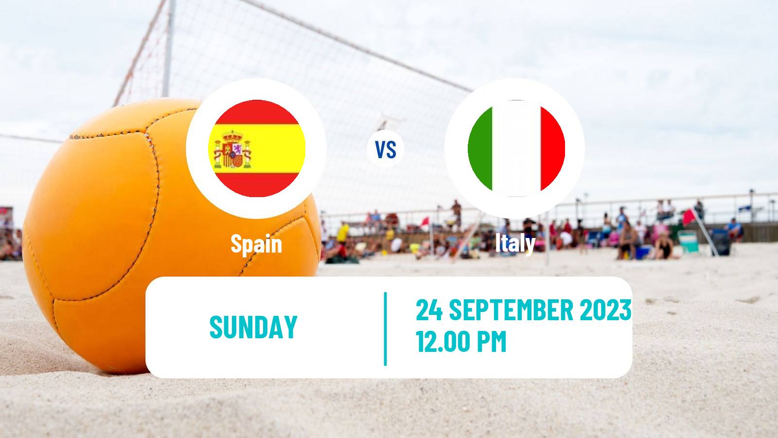 Beach soccer EBSL Superfinal Spain - Italy
