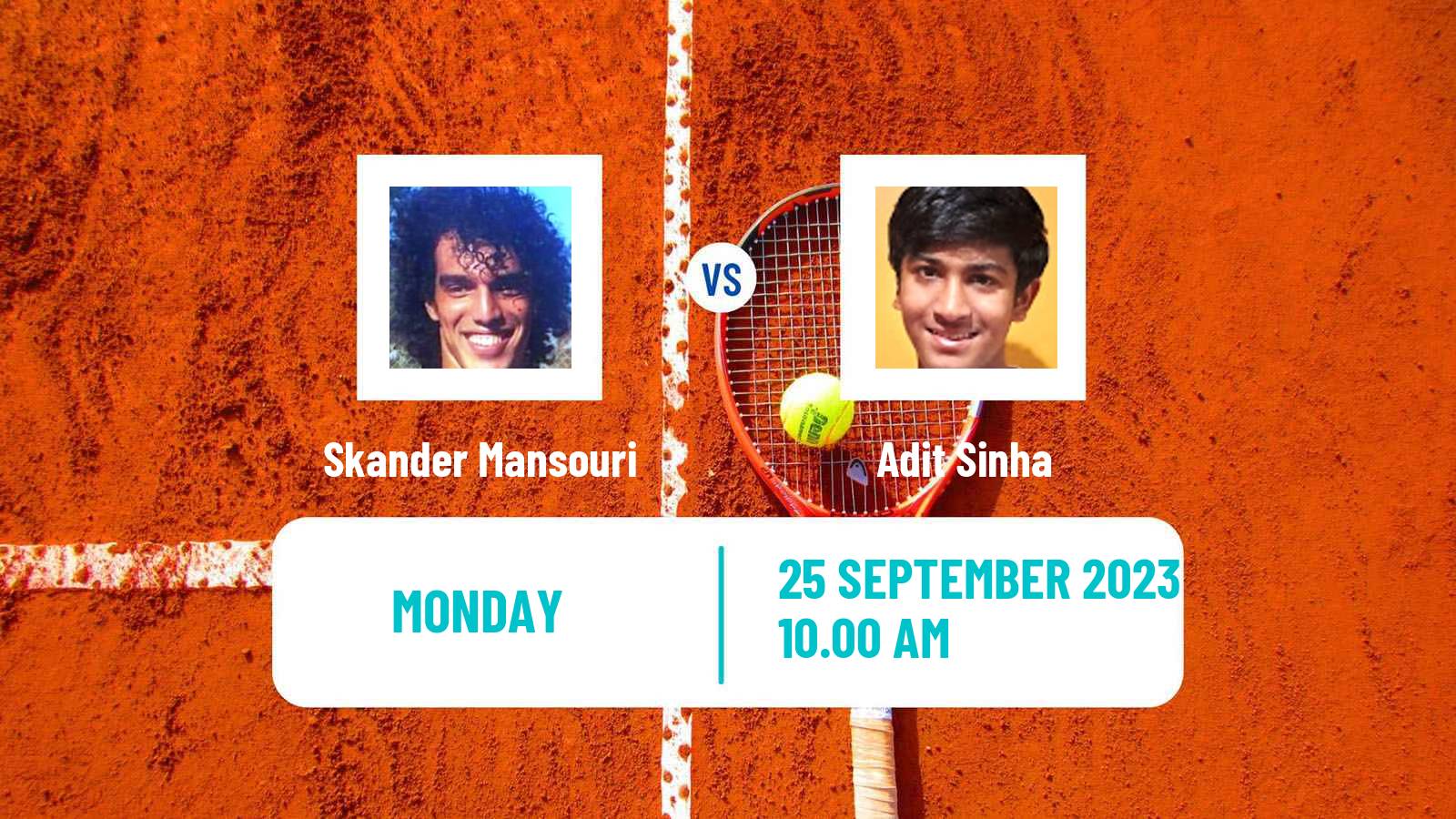 Tennis Charleston Challenger Men 2023 Skander Mansouri - Adit Sinha