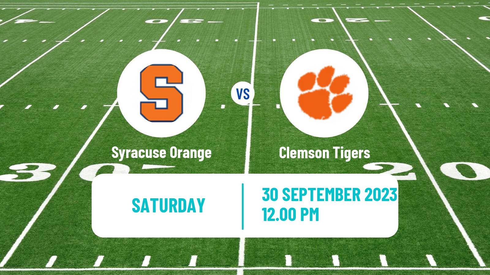 American football NCAA College Football Syracuse Orange - Clemson Tigers