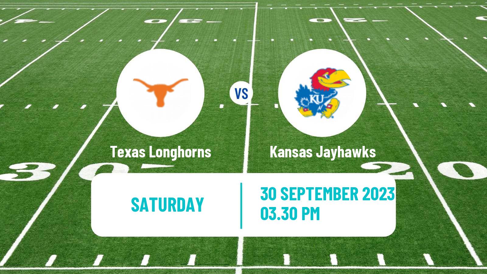 American football NCAA College Football Texas Longhorns - Kansas Jayhawks