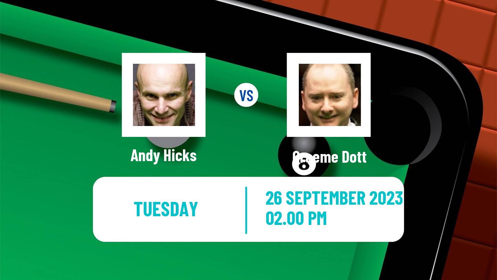 Snooker British Open Andy Hicks - Graeme Dott