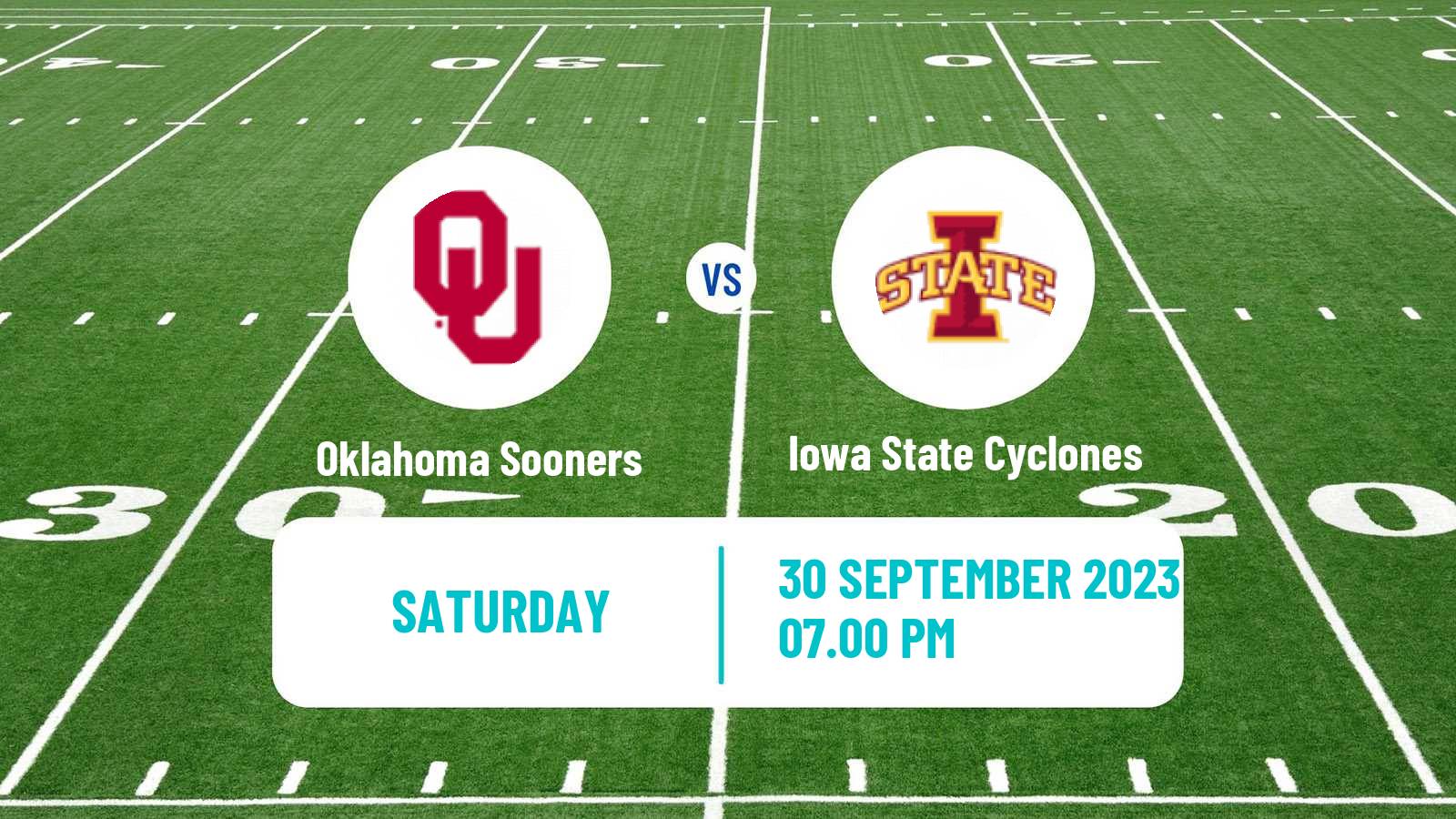 American football NCAA College Football Oklahoma Sooners - Iowa State Cyclones