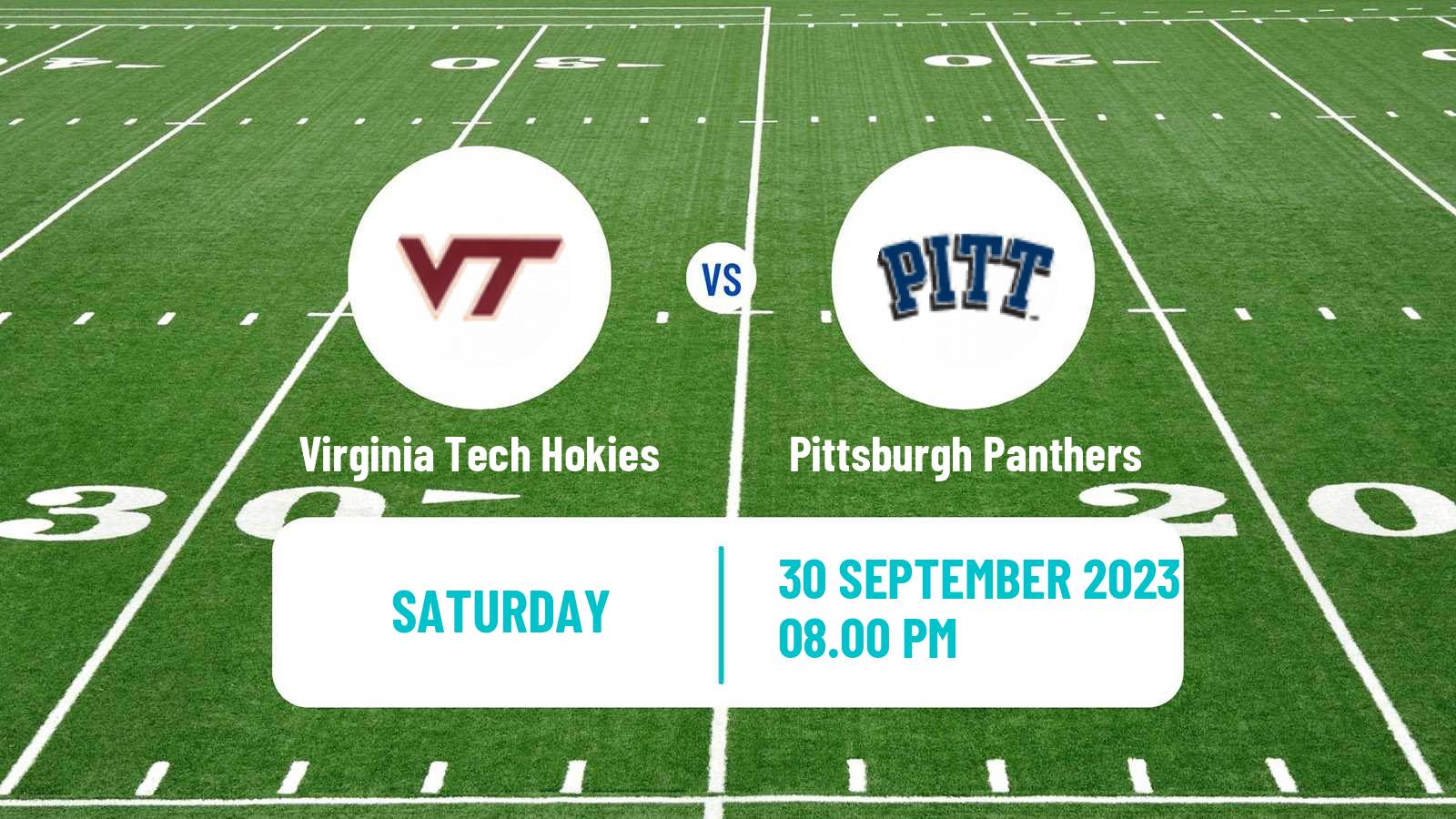 American football NCAA College Football Virginia Tech Hokies - Pittsburgh Panthers