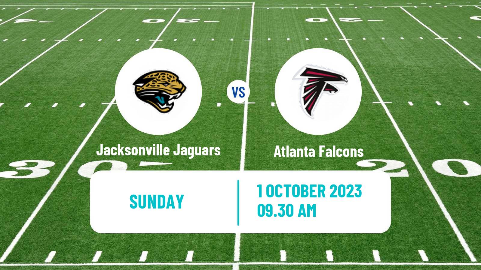American football NFL Jacksonville Jaguars - Atlanta Falcons