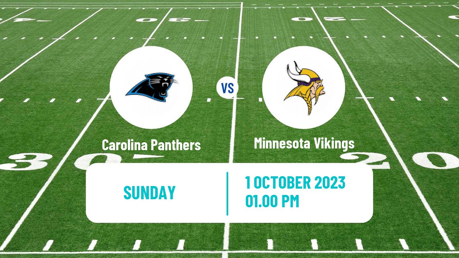 American football NFL Carolina Panthers - Minnesota Vikings