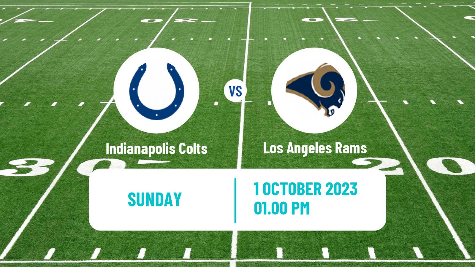 American football NFL Indianapolis Colts - Los Angeles Rams