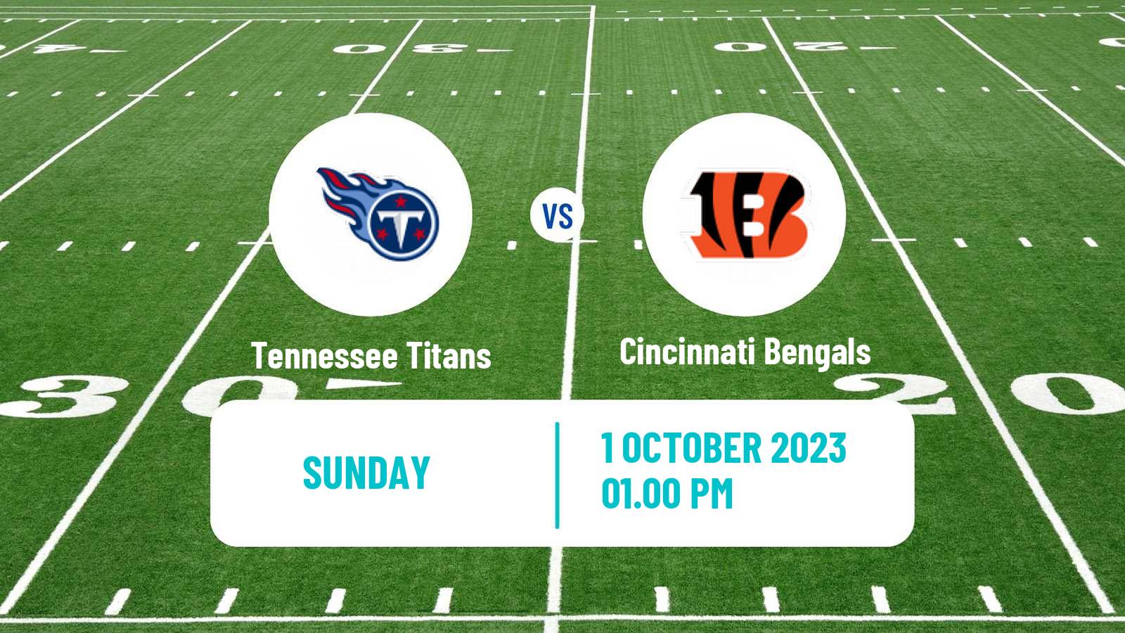 American football NFL Tennessee Titans - Cincinnati Bengals
