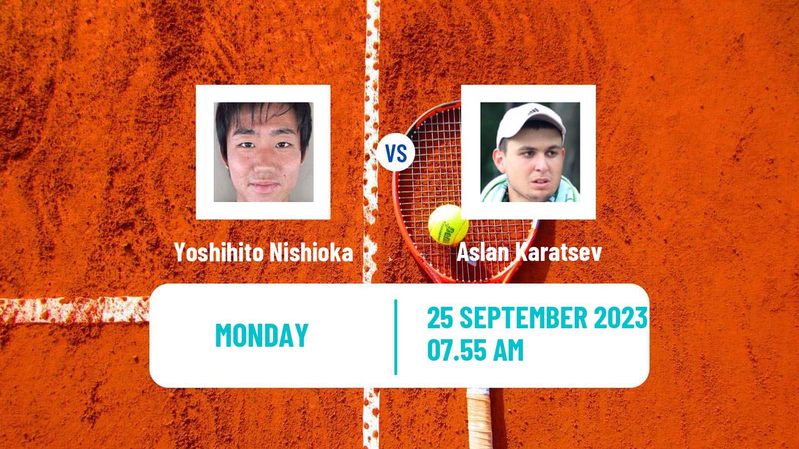 Tennis ATP Zhuhai Yoshihito Nishioka - Aslan Karatsev