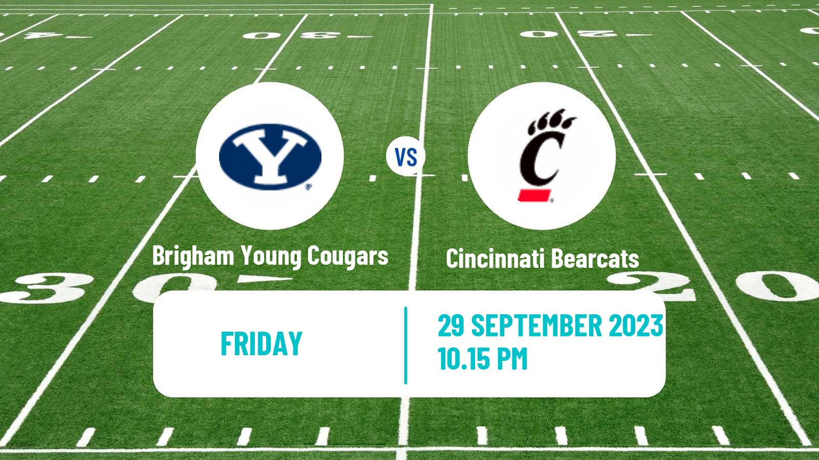 American football NCAA College Football Brigham Young Cougars - Cincinnati Bearcats