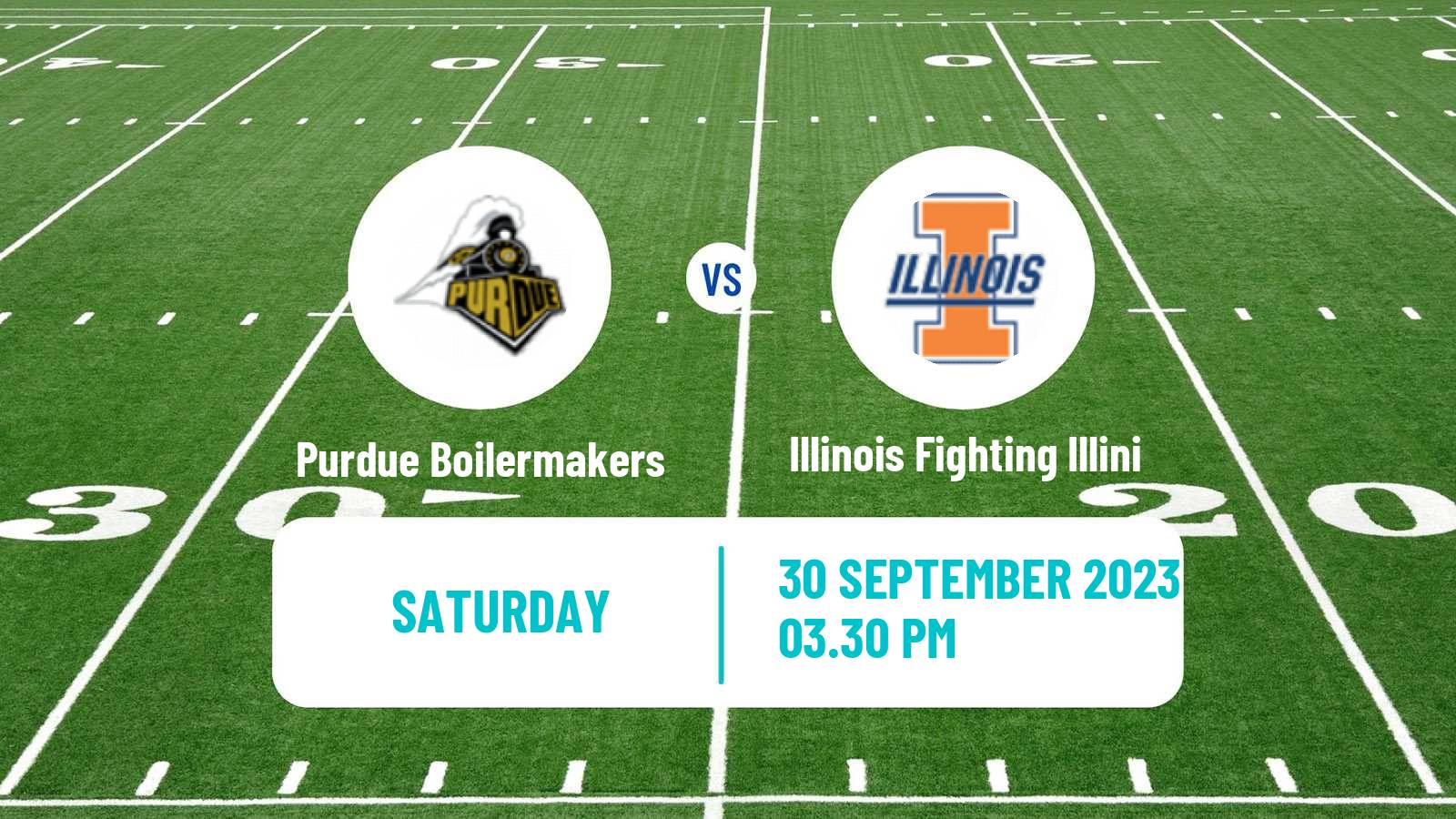 American football NCAA College Football Purdue Boilermakers - Illinois Fighting Illini