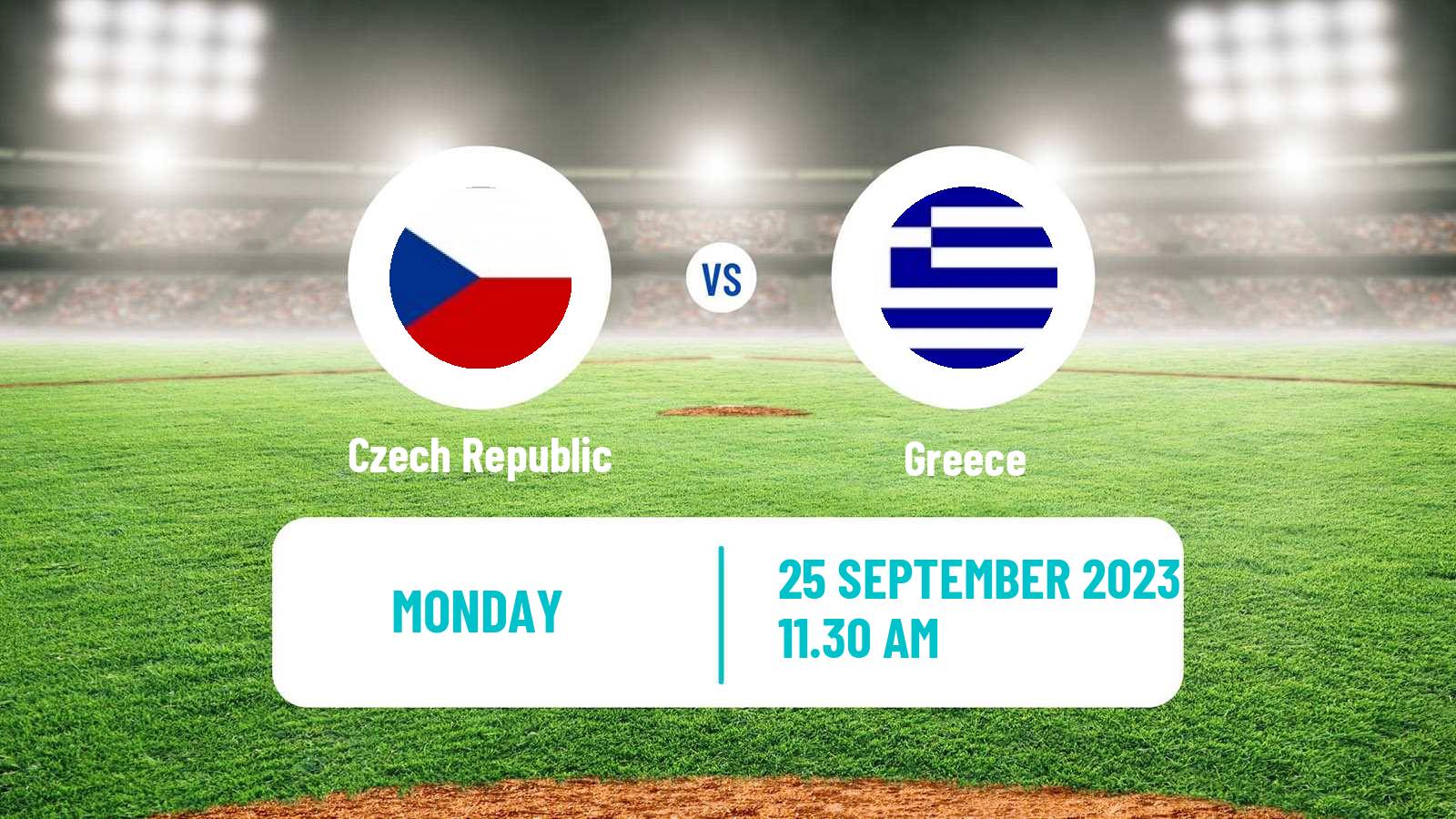 Baseball European Championship Baseball Czech Republic - Greece