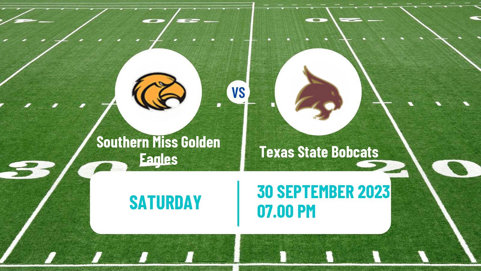 American football NCAA College Football Southern Miss Golden Eagles - Texas State Bobcats