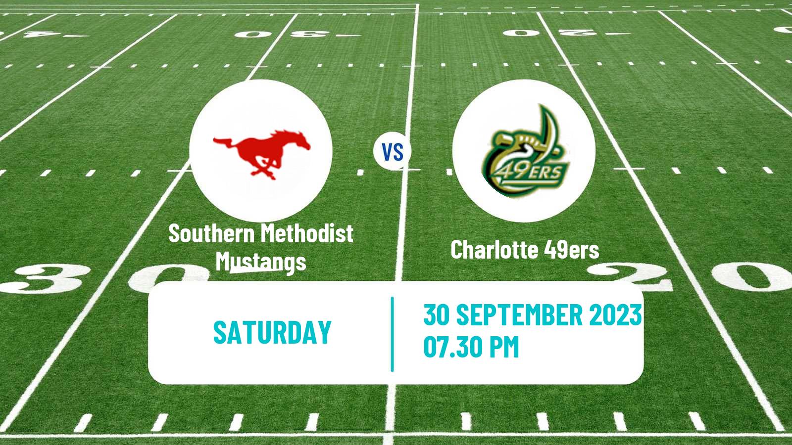 American football NCAA College Football Southern Methodist Mustangs - Charlotte 49ers