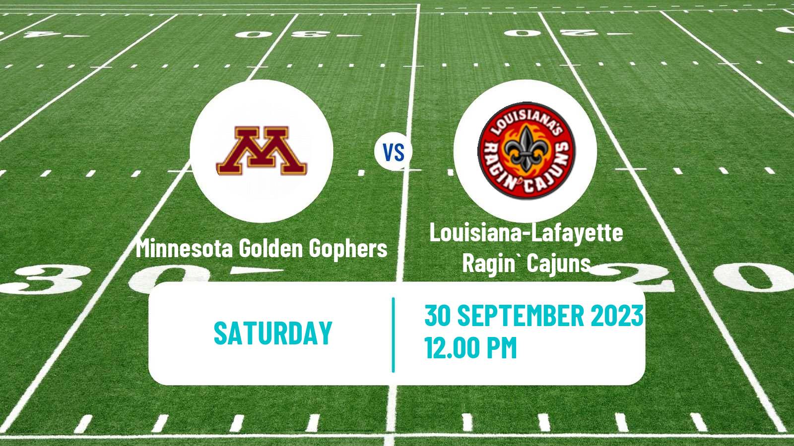 American football NCAA College Football Minnesota Golden Gophers - Louisiana-Lafayette Ragin` Cajuns