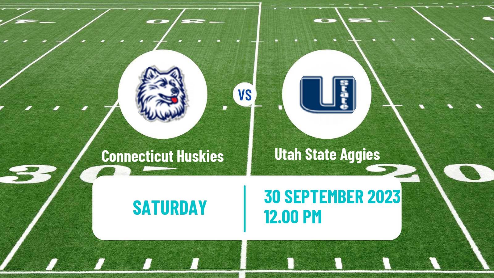American football NCAA College Football Connecticut Huskies - Utah State Aggies