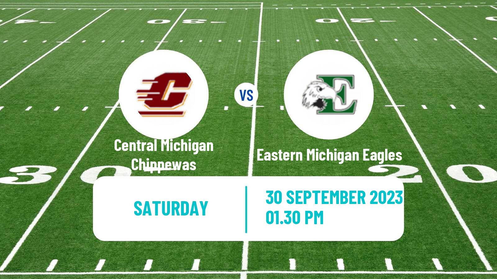 American football NCAA College Football Central Michigan Chippewas - Eastern Michigan Eagles