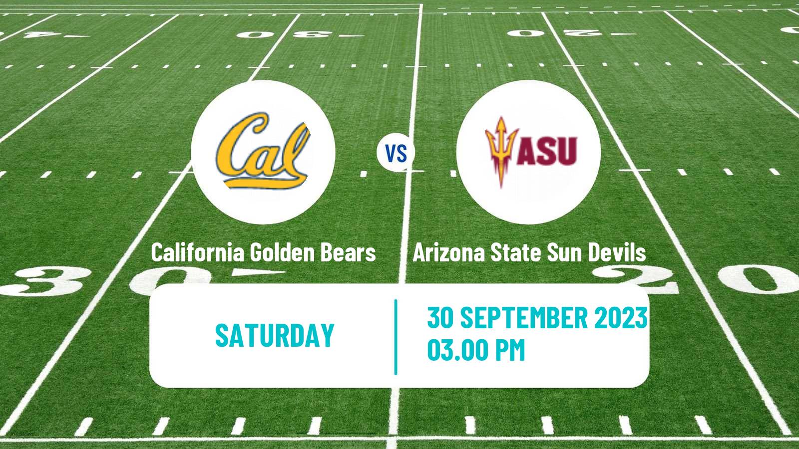 American football NCAA College Football California Golden Bears - Arizona State Sun Devils