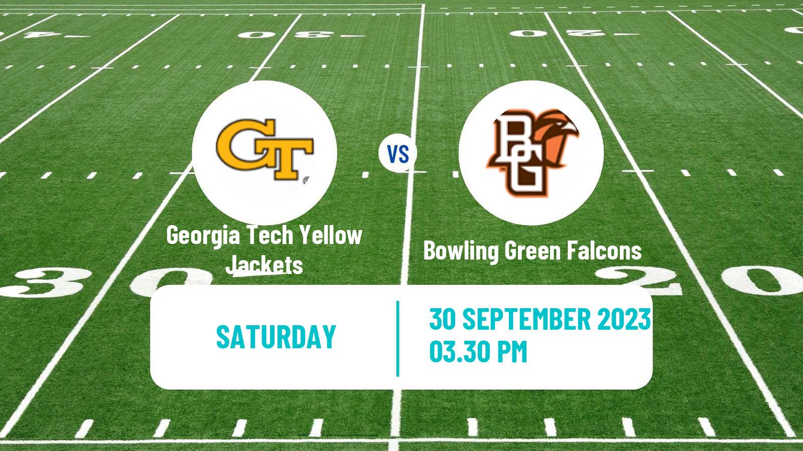 American football NCAA College Football Georgia Tech Yellow Jackets - Bowling Green Falcons