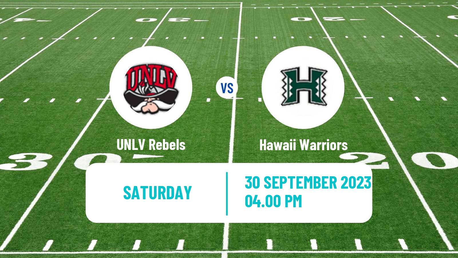 American football NCAA College Football UNLV Rebels - Hawaii Warriors