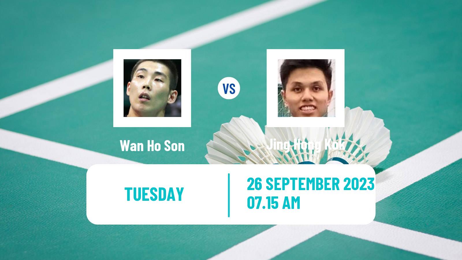 Badminton BWF World Tour Kaohsiung Masters Men Wan Ho Son - Jing Hong Kok