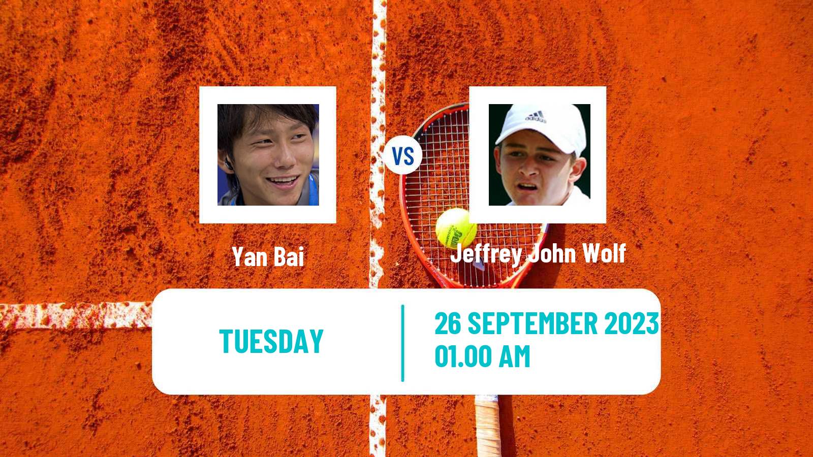 Tennis ATP Beijing Yan Bai - Jeffrey John Wolf