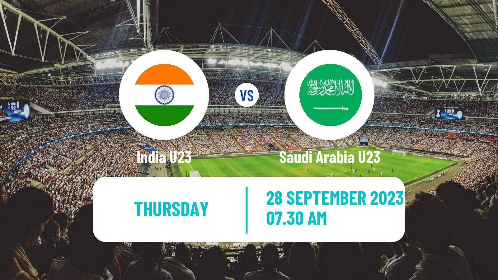 Soccer Asian Games Football India U23 - Saudi Arabia U23