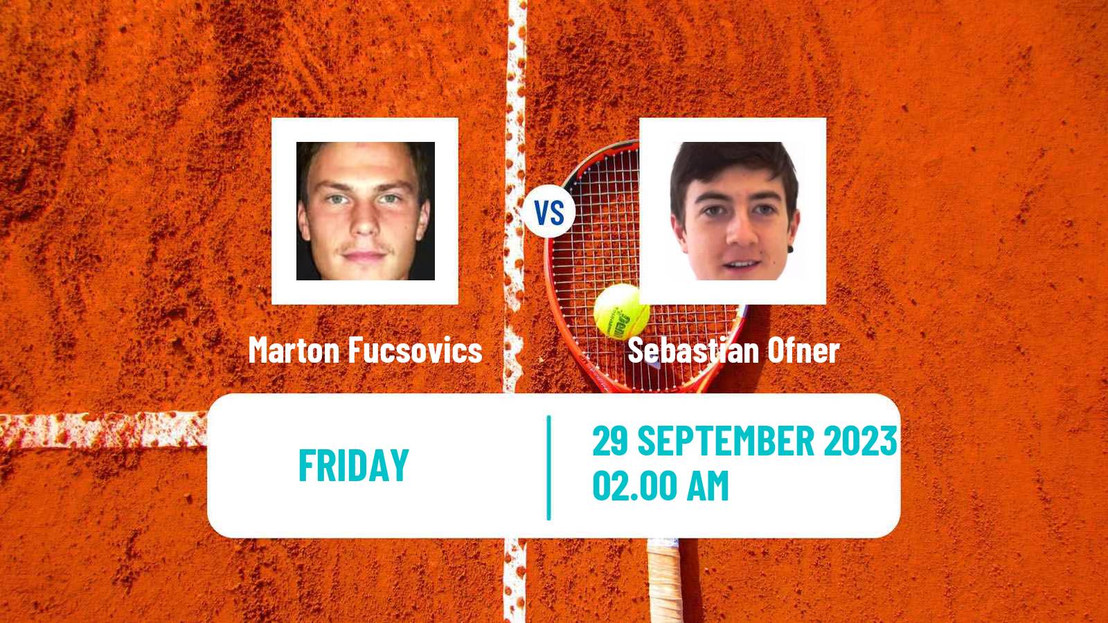 Tennis ATP Nur-Sultan Marton Fucsovics - Sebastian Ofner