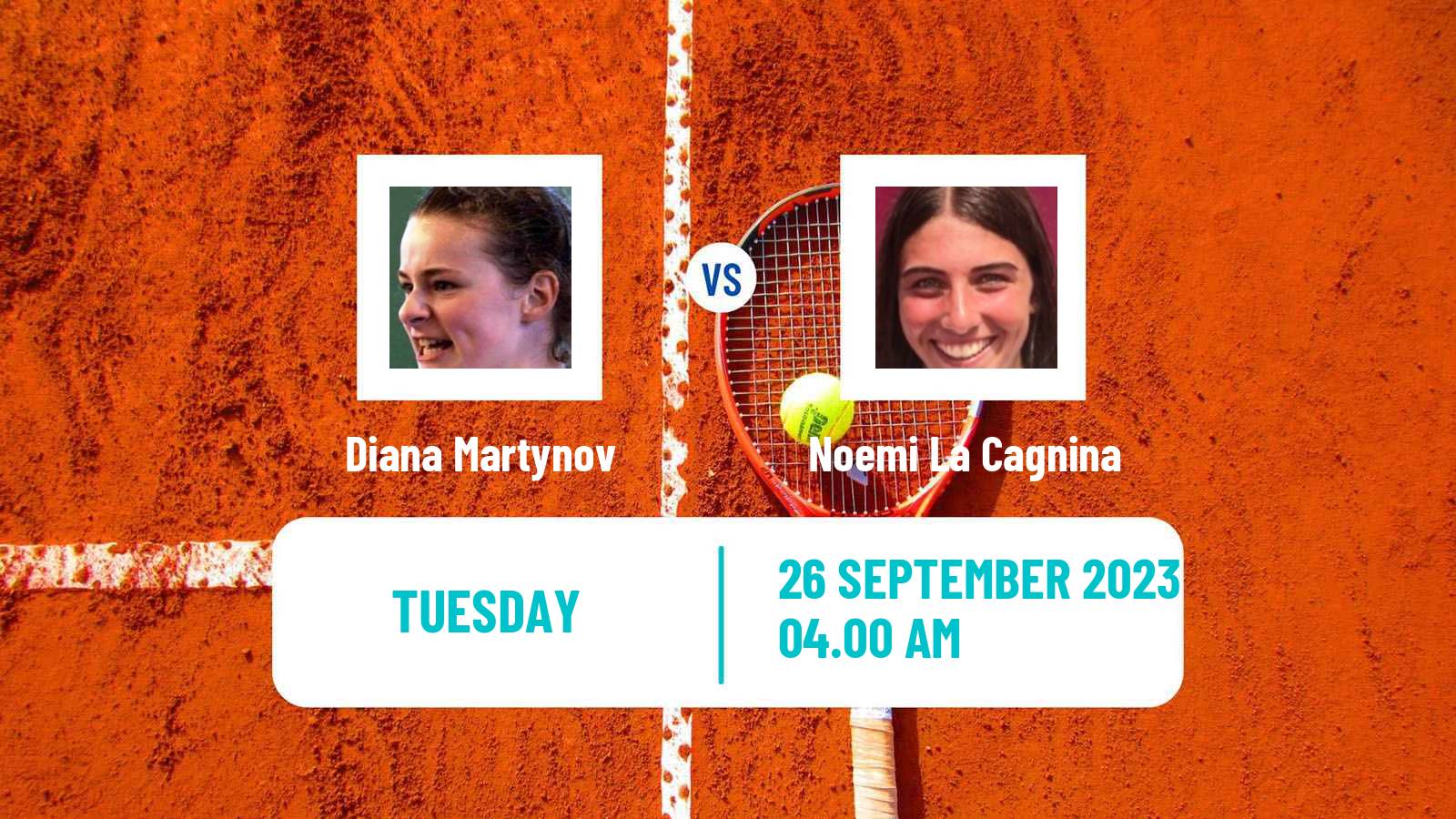 Tennis ITF W15 Monastir 34 Women Diana Martynov - Noemi La Cagnina