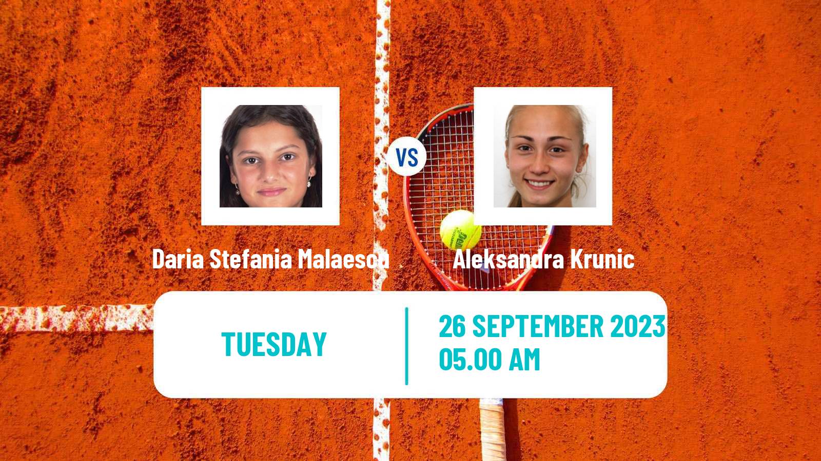 Tennis ITF W40 Kursumlijska Banja Women 2023 Daria Stefania Malaescu - Aleksandra Krunic