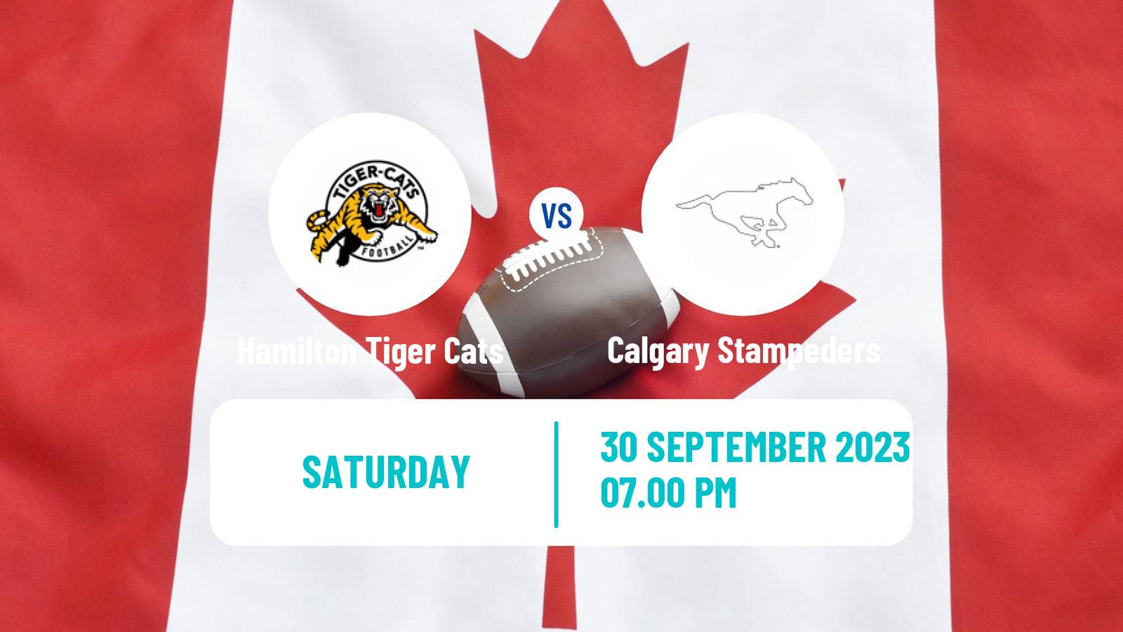Canadian football CFL Hamilton Tiger Cats - Calgary Stampeders