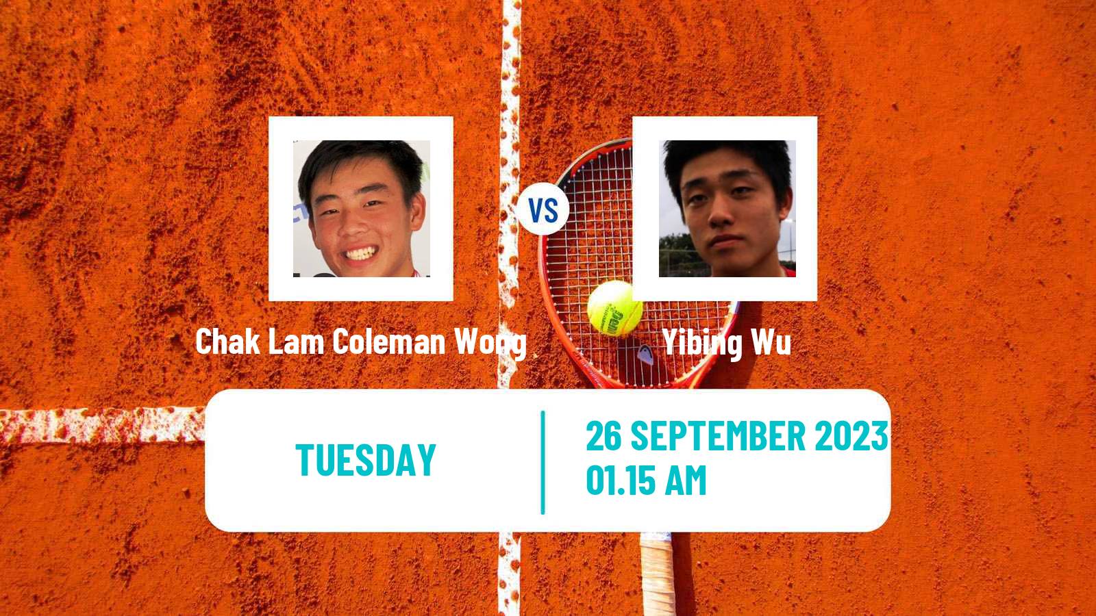Tennis ATP Asian Games Chak Lam Coleman Wong - Yibing Wu