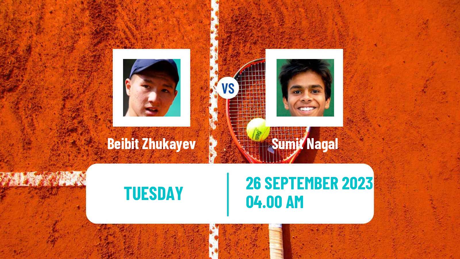 Tennis ATP Asian Games Beibit Zhukayev - Sumit Nagal