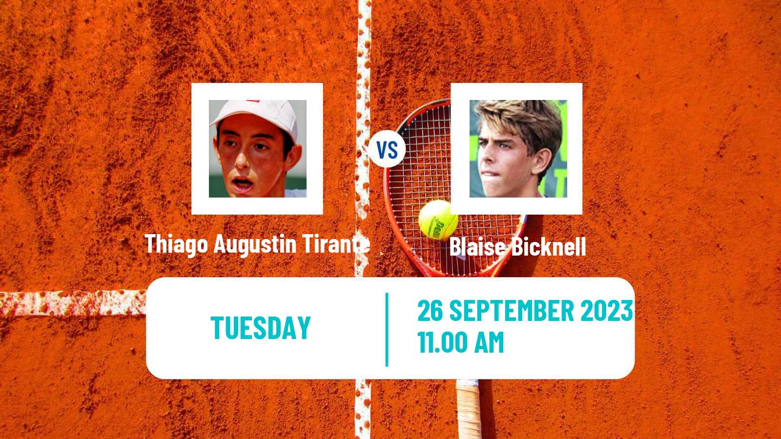 Tennis Bogota Challenger Men Thiago Augustin Tirante - Blaise Bicknell